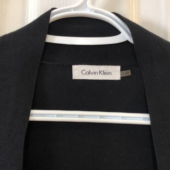 Calvin Kline Cardigan Sweater Black 3/4 sleeves size XL EUC a staple piece - Picture 4 of 8